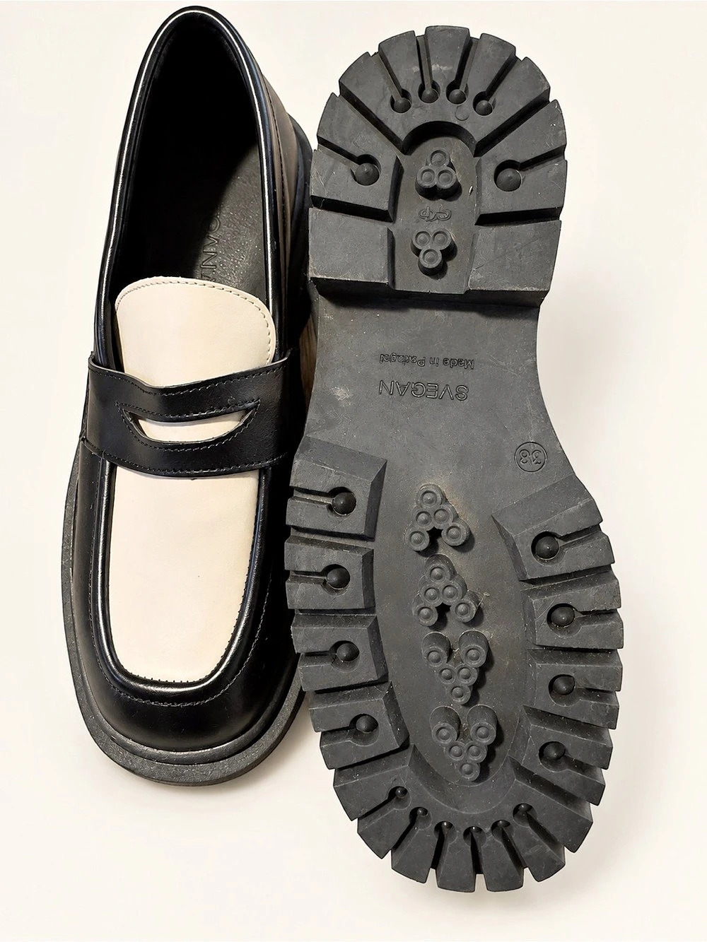 SVEGAN Penny Loafers Black EU 38 Like New